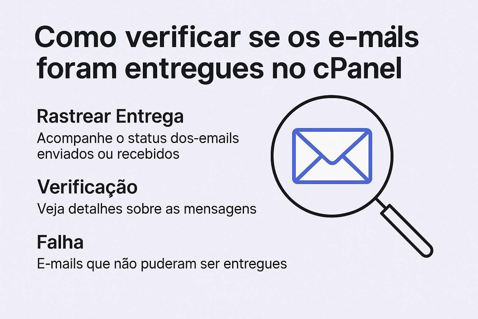 Como verificar se os e-mails foram entregues no cPanel